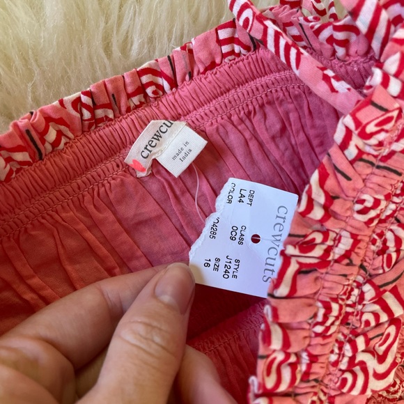 NWT J. Crew Crewcuts smocked bodice dress in umbrella print pink red sundress - Picture 8 of 9